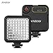 Mini IR Night Vision Light Infrared Photography Light for Video Camera Camcorder Built-in Rechargeable Battery with 3 Cold Shoe Mount for Vlog Video Recording