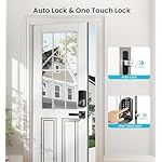 Veise VE07-L Fingerprint Smart Locks for Front Door with 2 Lever Handle Set, App Control, Keyless Entry, Electronic Digital Keypad Deadbolt, Auto Lock, Waterproof, Easy to Install, Matte Black - Image 4