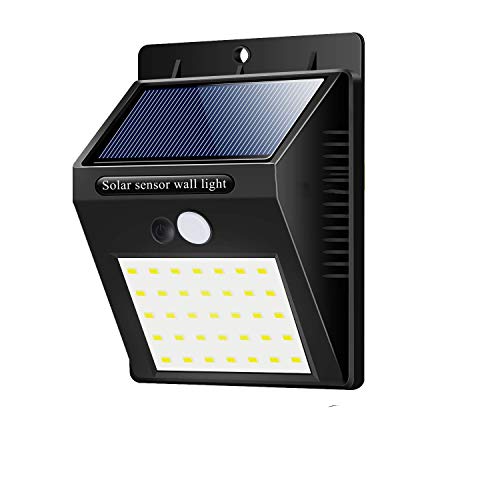 JHKJ Le capteur de Mouvement Solaire Allume Une Lampe de Jardin extérieure sans Fil étanche à 35 LED avec 3 Modes,1Pack
