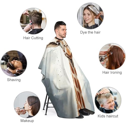 Capa para cortar cabello unisex ajustable 66.9 x 56.7 pulgadas miniatura 3