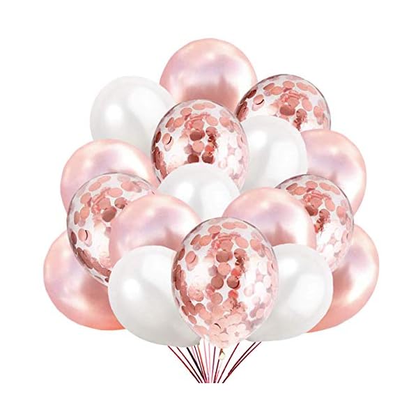 50 Rosegold Ballonnen Confetti Rose Gold