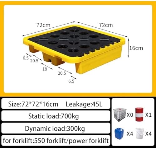 Modular Leak-Proof Spill Containment Pallet for Oil Drums & Lab Safety - Industrial Platform for Chemical Storage & Hazardous Material Control