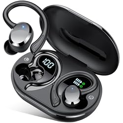 sprtoybat Over Ear Earbuds with Hook, 2026 New Bluetooth 5.4 Sports Wireless Earbuds, 68Hrs Playtime LED Display, IPX7 Waterproof Ear Buds, ENC Noise Cancelling Mic for Running/Workout