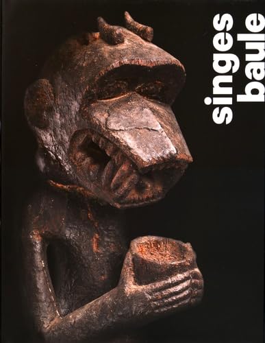 Singes Baule art premier africain : statuette décorative en bois fait main