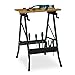 Produktbild Relaxdays Werkbank klappbar, bis 100 kg, Verstellbarer Werktisch, 4 Spannbacken, HBT 75,5 x 56,5 x 62 cm, Natur/schwarz