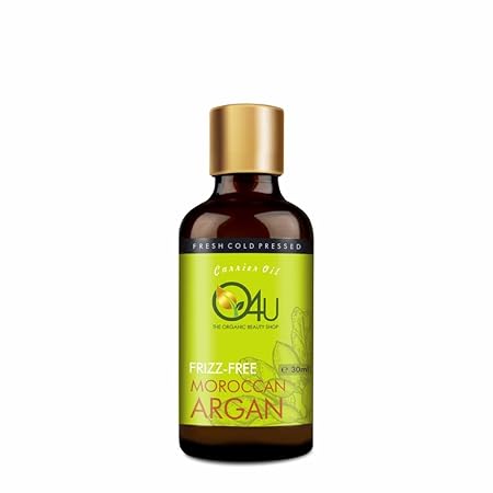 O4U Moroccan Argan Oil for - Frizz Free Hair, Dandruff Control, Reducing Age Marks, Reducing Itchiness & Dryness, Moisturisation | USDA Certified, 100% Pure & Organic | (30ml)