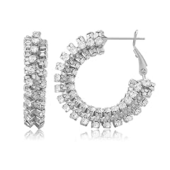 30mm 14K White Gold Hoop