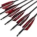 HANDBAIGE 36pcs 4-Inch Shield Cut Natural Feathers Arrow Real Fletchings Archery Right Wing Vanes Arrow Turkey Fletches for Hunting and Shooting (Red)
