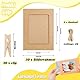 QHKLEW 30 Pcs Braun Papier Fotorahmen,10x15 cm Kraftpapier Bilderrahmen, Bilderrahmen aus Pappe 6x4 in Zum Aufhängen, mit Mini Holzklammern und Hanfseilen, für Wanddekoration, DIY Kreative, Brown