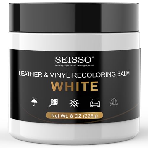 SEISSO Cuero Liquido Reparador, Reparador Cuero 200G, Pintura para Cuero, para Cinturones, Zapatos, Asientos de Coche, SofáS (Blanco)