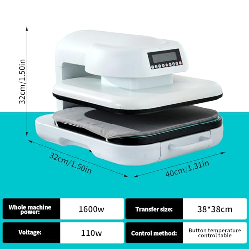 Auto Heat Press Machine para camisetas 15x15 miniatura 6
