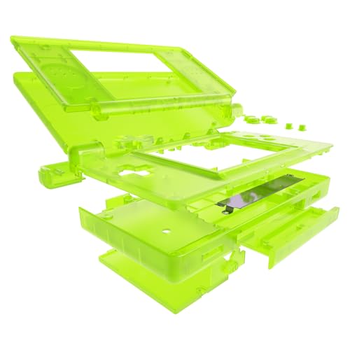 Image of eXtremeRate Clear Lime Green Replacement Full Housing Shell for Nintendo DS Lite, Custom Handheld Console Case Cover with Buttons, Screen Lens for Nintendo DS Lite NDSL - Console NOT Included