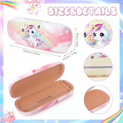 Image of Kids Sunglasses Girls Unicorn Heart Eyeglasses UV Protection Toddler Sunglasses with Sunglass Case for Party Beach