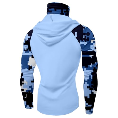 ADHOWBEW Sun Protection Shirts for Men Hiking 2025 Long Sleeve Fishing Blouses Uv Rash Guard Hooded Shirt3