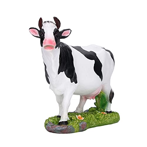 Statue de Jardin Décorative en Résine, Figurine de Vache pour Extérieur, Collection d'animaux Mignons