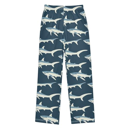 Pajama Bottoms, Pajamas Long Pant Sharks Lounge Wear Casual Cartoon Sea Animal Sleep Pants Soft Pjs Sleepwear