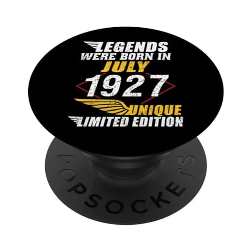 Cumpleaños Julio 1927 Edición Limitada Regalo Legend July PopSockets PopGrip Intercambiable