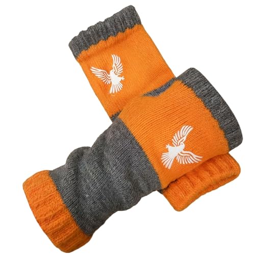 Generisch Guantes de punto para mujer, guantes cálidos unisex con dedos abiertos forrados Navidad guantes de punto bordado cálido invierno guantes de punto guantes de invierno guantes de invierno B06