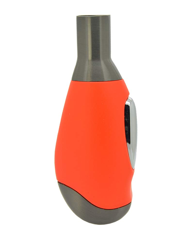 Scorch Torch Butane Satin Finish Stainless Steel One Refillable Lighter Bright Orange