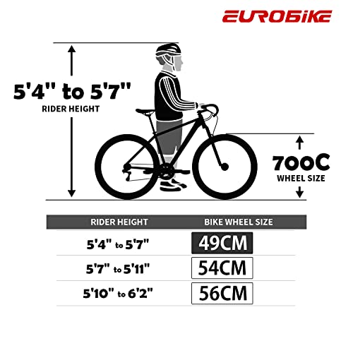 EUROBIKE Bikes EURXC550 21 Speed Road Bike 700C Wheels Road Bicycle Dual Disc Brake Bicycles ……