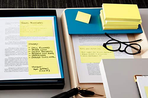 Post-it Notes, 1 /3/8 x 1 7/8 in, 12 Sticky Notes Pads, 100 Sheets per Pad, Canary Yellow, The Original Post-it Note, School Supplies and Office Products - image 4
