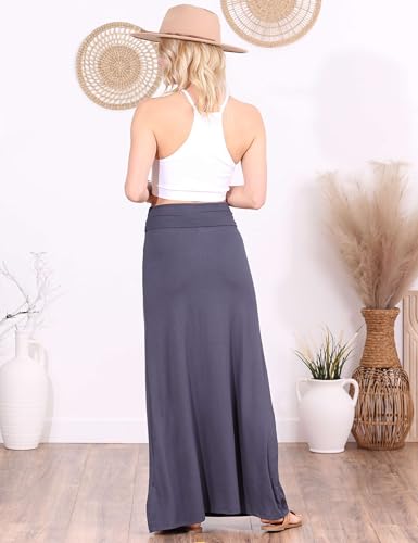 Image of Popana Long Maxi Skirt for Women, Flowy Long Skirts for Women | High Waisted Soft Trendy Rayon, Sundress Convertible Skirt, Long Length Bodycon Maxi Skirt, Petite and Plus Size