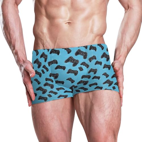 Game Consoles Mens Swim Trunk Swimwear Bathing Suit Swim Brief Square Leg Board Short S B04042742
