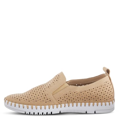 Image of PATRIZIA Surfie Women's Slip-On Shoes - Perforated Microfiber with Leather Insole, Flexible Rubber Sole, and 1 inch Heel for All-Day Comfort