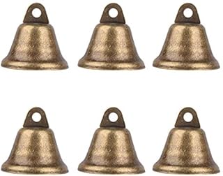 HugeDE 15 Pcs 38mm Vintage Bronze Jingle Bells Craft Bells Wind Chimes Christmas Bells Decoration Bells for Crafts