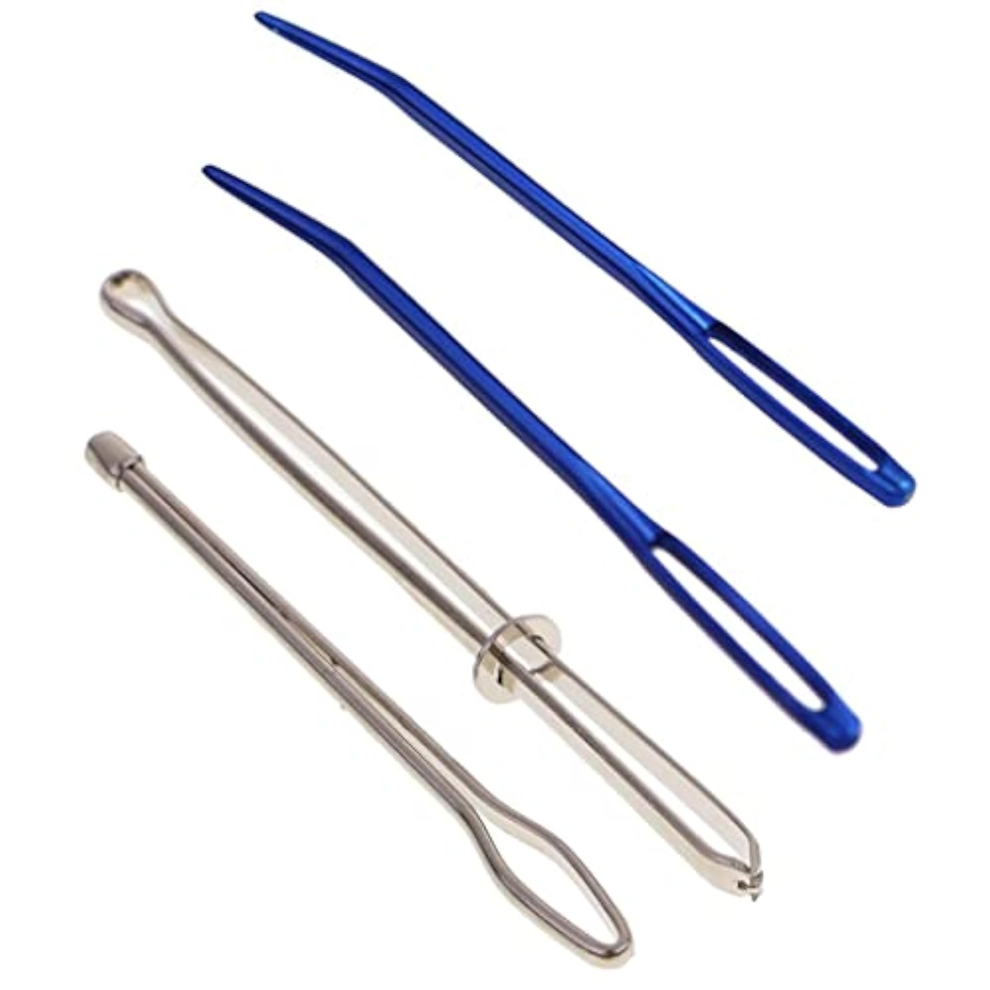 4pcs Aluminium Large-Eye Bent Tip Tapestry Darning Needles