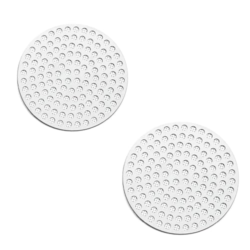 Puck Screen,2 Stück 58mm Puck-Bildschirm,Untere Duschwand,Espresso Sieb für Siebträger Wiederverwendbarer Metallfilter Siebträger Zubehör für Kaffeemaschine