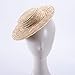 Lawliet Solid Color Straw Stripe Mini Top Hat Craft Fascinator A224 (Natural)