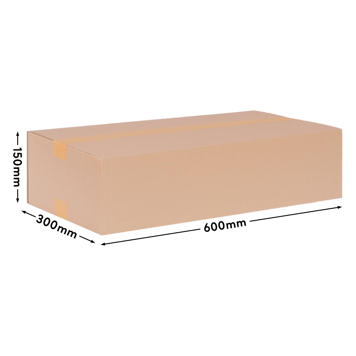 verpacking cajas plegables de cartón 600 x 300 x 150 mm KK 106 marrón [Tamaño y cantidad seleccionables] de pared simple cajas grandes 50 unidades