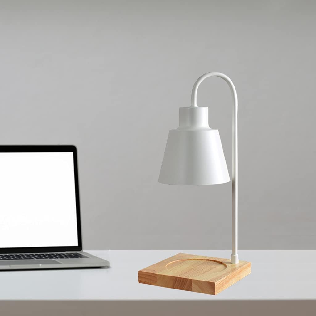 NC NC Candle Warmer Lamp, Wooden Base Scented Candle Lamp Warmer, Electric Candle, No Flame Candle Lamp Adjustable Warmer Lamps - White : Home & Kitchen