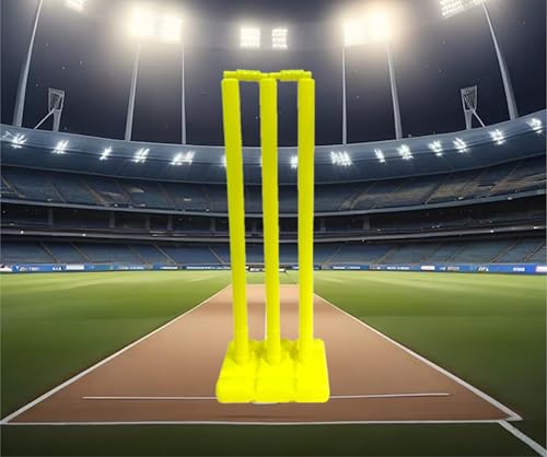 Image of Elan Polymer Cricket Stump Set | Plastic Cricket Stump | with 3 Wickets | Base | 2 Bails | Kit Bag | Stumps.