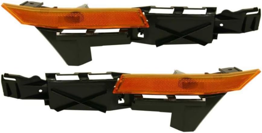 KarParts360 For Ford Fusion 2006 2007 2008 2009 Bumper Retainers Driver And Passenger Side | Pair | Front | With Side Marker Light | Cover | Replacement For FO1026107, FO2550142, FO1027107, FO2551142