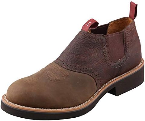Twisted X Men's Cow Dog, Distressed Saddle, 12(W)