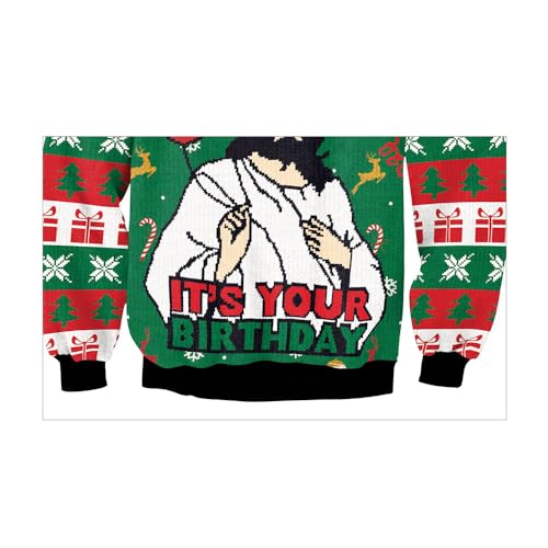 Unisex Ugly Christmas Sweatshirts 3D Printed Funny Graphic Long Sleeve T-Shirt Crewneck Sweatshirts Jesus Greenl 5 Unisex Ugly Christmas Sweatshirts 3D Printed Funny Graphic Long Sleeve T-Shirt Crewneck Sweatshirts Jesus Greenl - Image 6