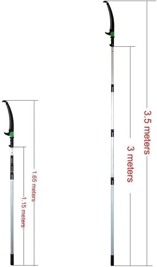 Extendable Pruning Saw 18FT/5.4M Telescopic Pole Pruning Saw Tree Pruner Pole with Saw Blade Used for Forestry, Lawn, Garden Branch Pruning (Size : 3.5M)