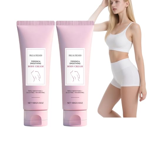 Crema corporal reafirmante avanzada - Loción para levantar y apretar - Crema antienvejecimiento para reafirmar la piel para mujeres, apunta a la piel suelta en el estómago y los muslos (2 piezas)