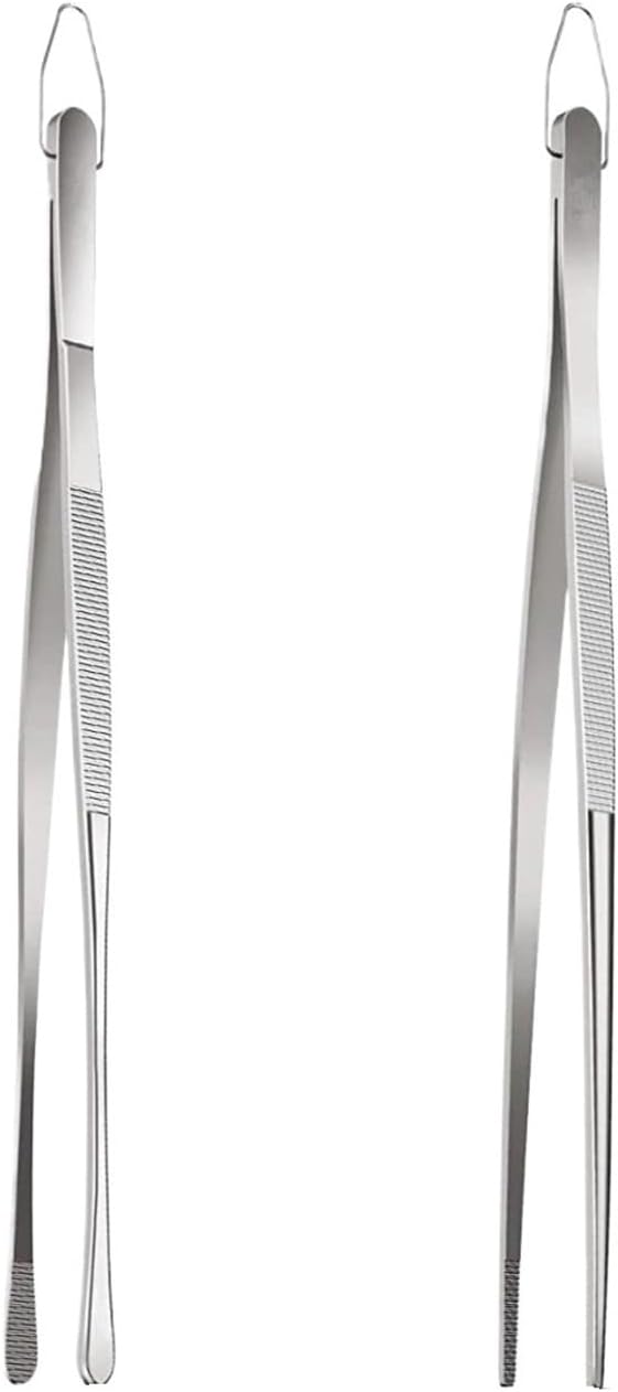 2Pcs Stainless Steel Kitchen Fixtures Tongs - For BBQ and Grilling(10inch)