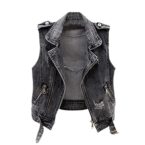 Débardeur punk femme gris pour concerts et look grunge