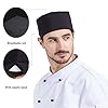 KIFSDLF Chef Cap Cuisine Flat Adult Adjustable Elastic Work Hat Pizza Restaurant Kitchen Cooking Waiter/Waitress Catering Beanie for Baking Cooking(Black) #5