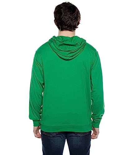 Cottonhood Lightweight Jersey Zip Hoodie for Men – Full Zip Casual Cotton Hoodie, Soft Long Sleeve (4XL, Kelly Green, 702)3