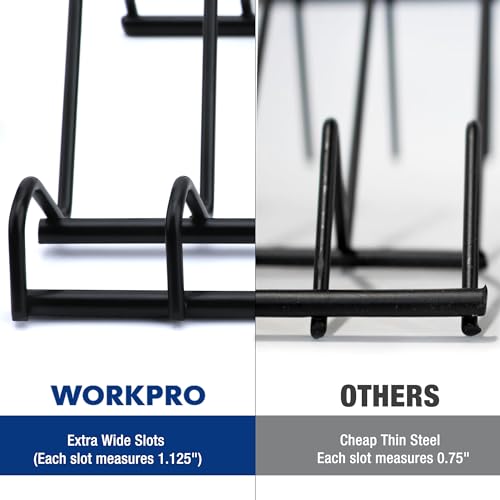 Image of WORKPRO 2-Pack Plier Organizer Rack, 20 Slots Tool Drawer Organizer for Spring-Loaded, Regular and Wide-Handle Pliers, Metal Wire Construction, Black Coating, 11.2 inch x 5.5 inch x 2.6 inch (Pliers Not Included)