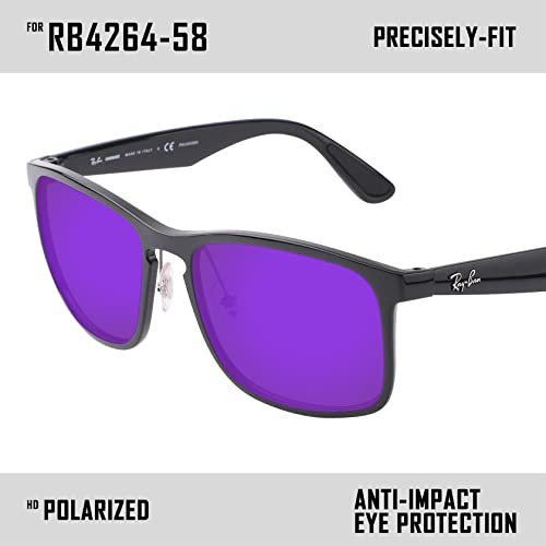 Image of Polarized Replacement Lenses for Ray-Ban Chromance RB4264 58mm Sunglass