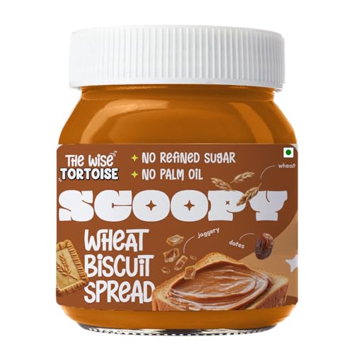 Image of The Wise Tortoise Scoopy Caramelized Biscuit Spread | 100% Sweetened With Dates & Jaggery | Zero Palm Oil | No Refined Sugar | No Artificial Flavours | Clean & Healthy (250 G)