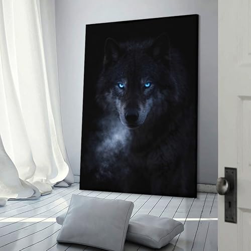 Impression murale loup de qualite superieure 60x90 cm pour interieur chic