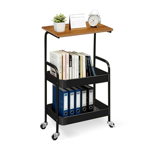 Carrito rodante con mesa de madera - 30% de descuento