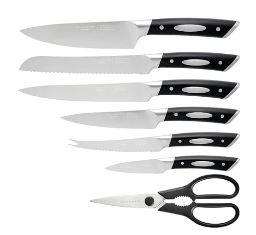 Image of Scanpan Classic Stainless Steel 7 Piece Knife Block Set